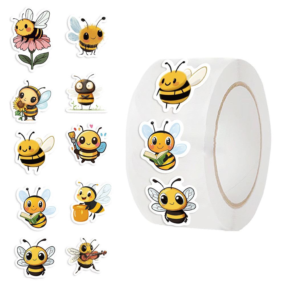 Fita Washi de Abelha Fofa: 500 Unidades para Decoração Criativa