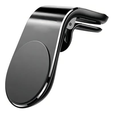 Suporte Magnético Premium para Celular Veicular - Fixação Segura na Saída de Ar (Black)