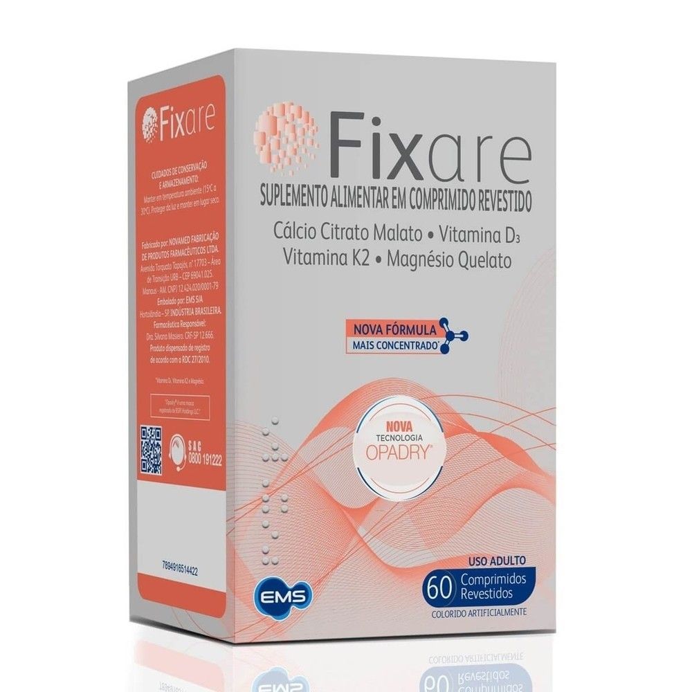 Fixare: Vitamina D, K2, Cálcio e Magnésio