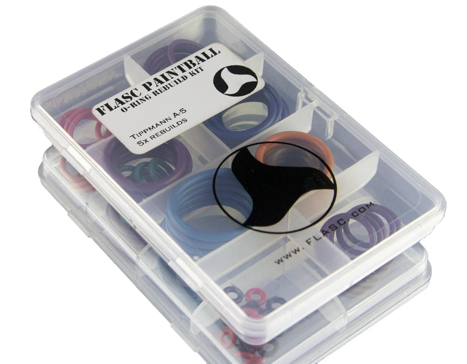 Kit de O-Rings Flasc Paintball para Tippmann A5 / X7 Classic: 5 Reconstruções Coloridas