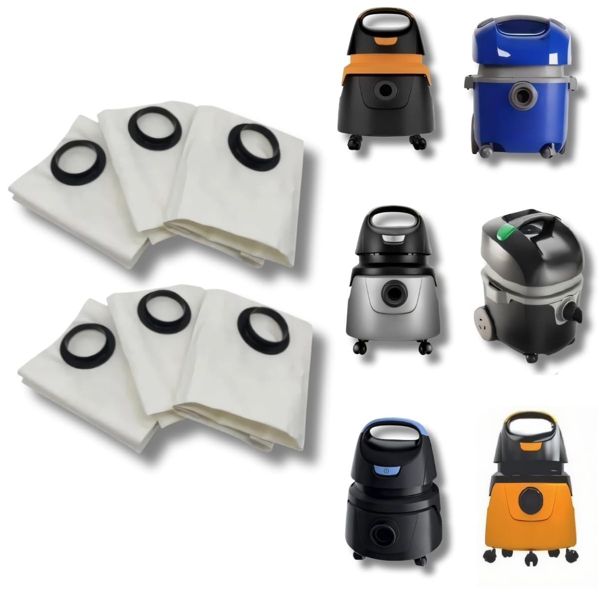 Kit 6 Sacos Descartáveis para Aspirador Electrolux - Compatível com FLEX1400, A10, A13, AWD01, AQP20, ACQUAPOWER e Outros Modelos