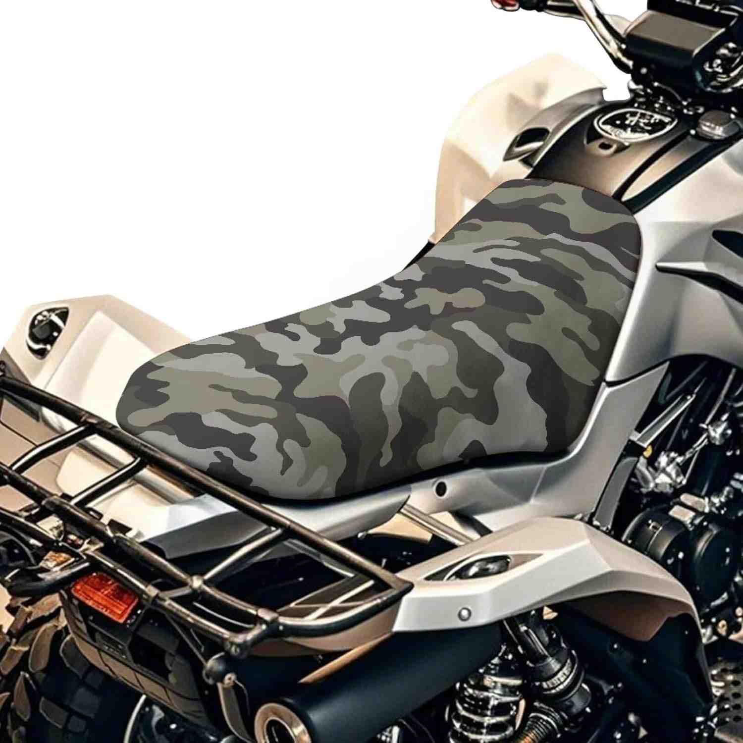 Capa de Assento SEANATIVE Camuflada Militar para Moto e Quadriciclo - Proteção Flexível e Respirável