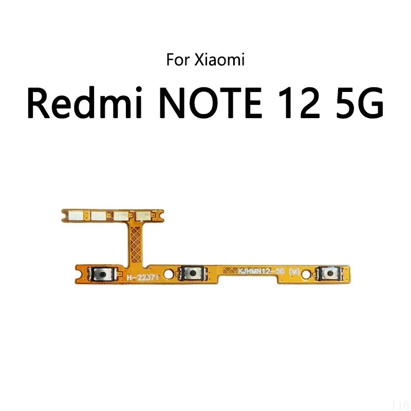 Flexível de Botão Xiaomi Redmi Note 12: Volume, Power e Mudo