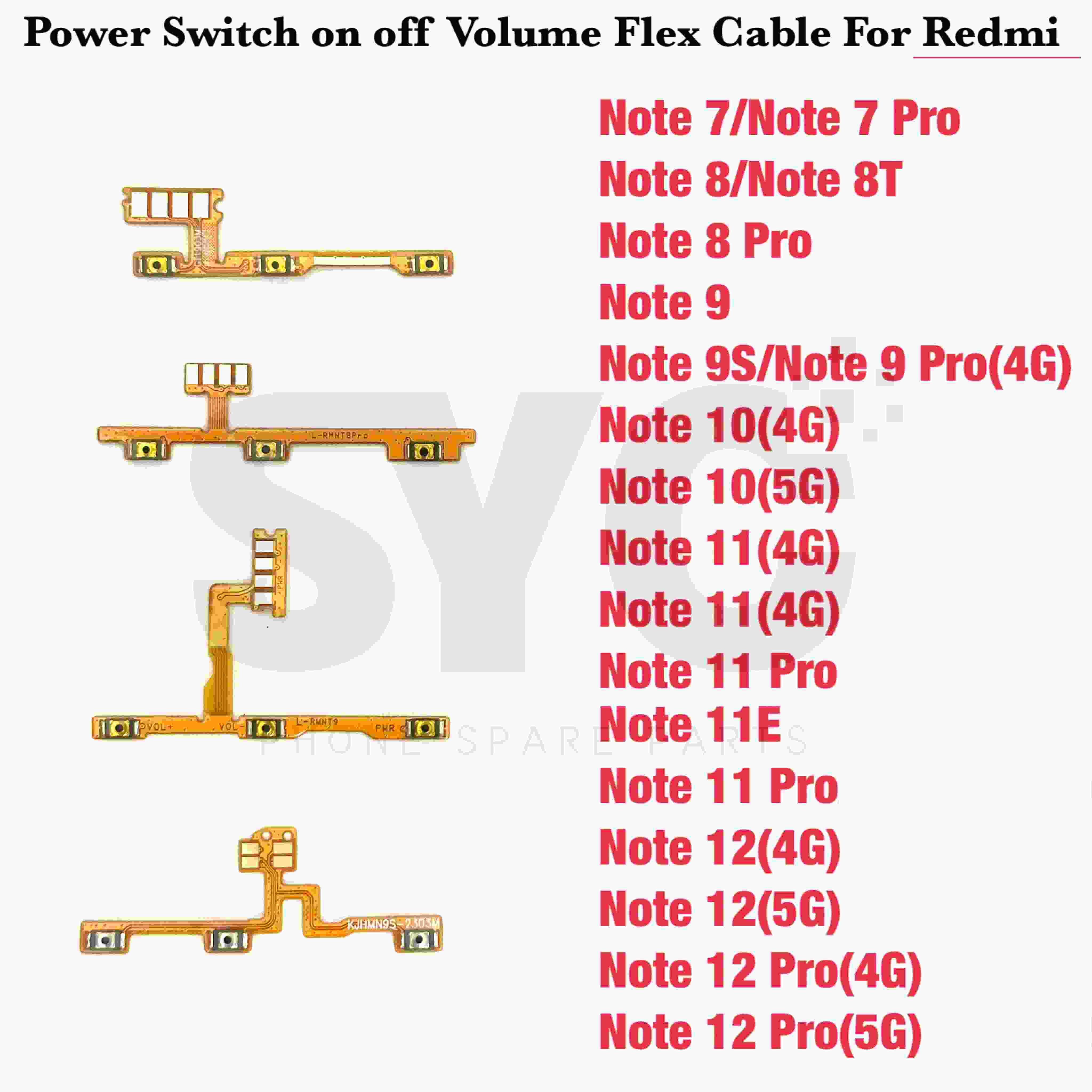 Flexível de Botão Xiaomi: Volume e Power