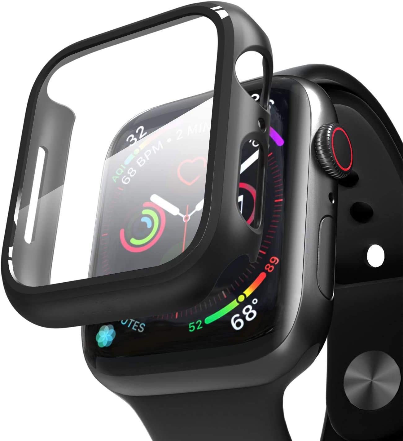 Capa Protetora Premium para Apple Watch 44mm: Vidro Temperado 6D e TPU Flexível