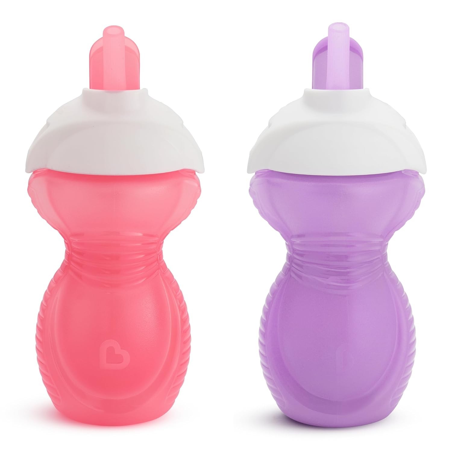 Copo Infantil Munchkin Click Lock Flip Straw - 255g, 2 Unidades Rosa/Púrpura