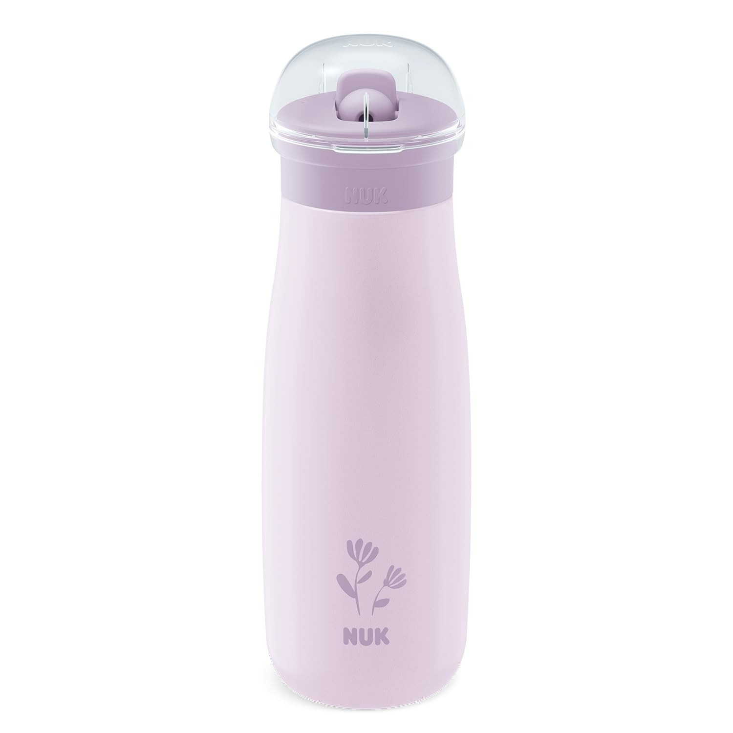 Copo Inox NUK Mini-Me Flip 500ml 2 em 1 – Roxo | Seguro, Antivazamento e Livre de BPA