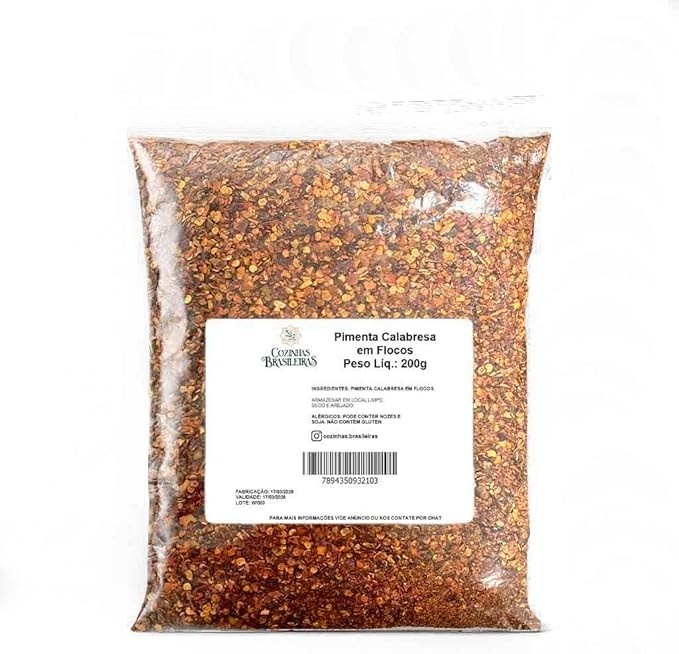 Pimenta calabresa em flocos (200g)