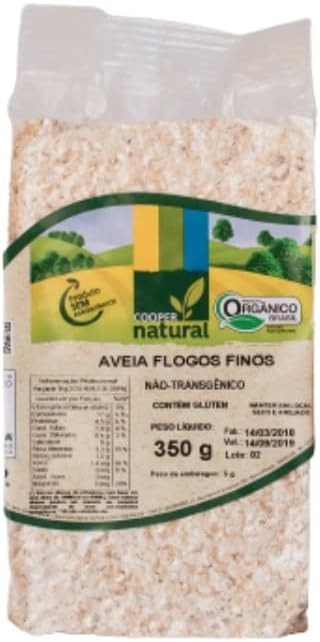 Kkit 2X: Aveia em Flocos Finos Orgânico Coopernatural 350g