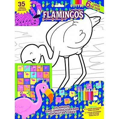 Floresta Encantada: Mega Colorindo Flamingos 🎨
