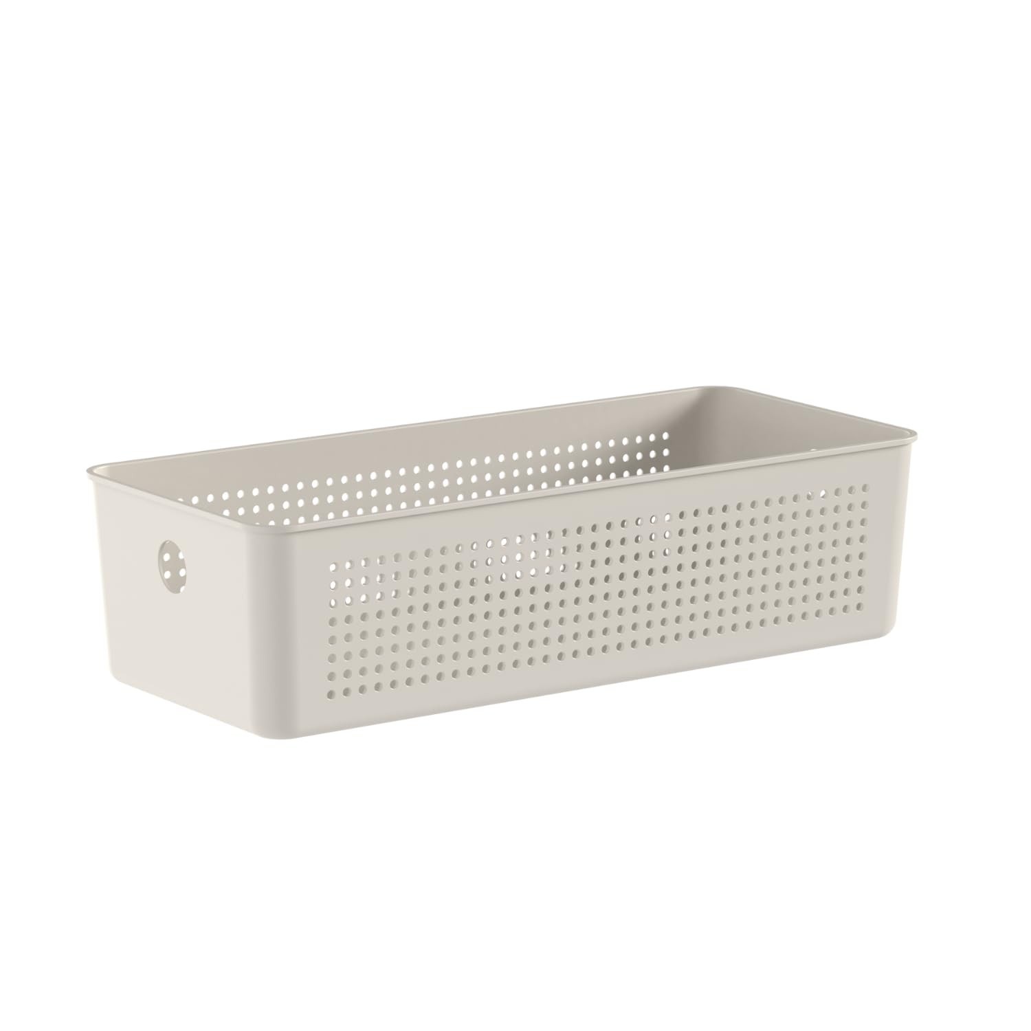 Cesto Organizador Multiuso 4,5L Bege - Linha Flow | Armazenamento Elegante e Funcional