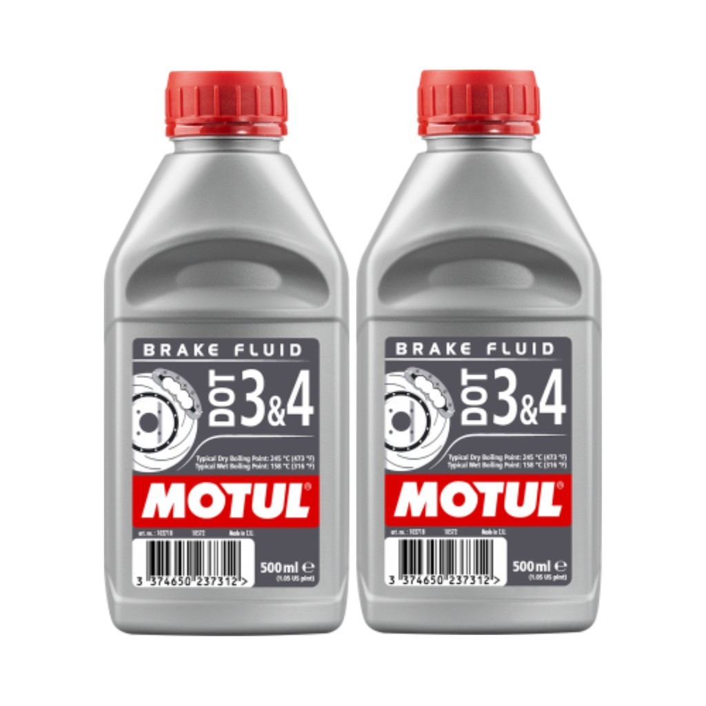 Fluido de Freio Motul DOT 3&4: Kit 2 Unidades 500ml