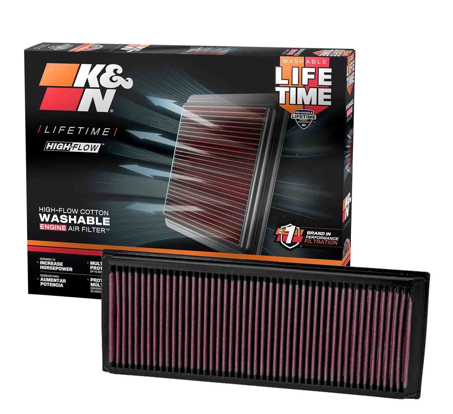 Filtro de Ar K&N de Alto Fluxo Vitalício: Potência e Performance para Audi/VW