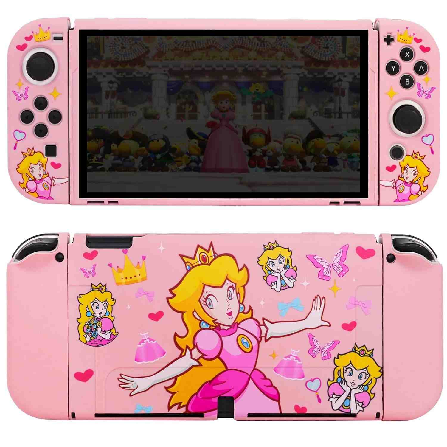 Capa TIKOdirect para Nintendo Switch OLED: Proteção Fofa e Total Princesa Rosa
