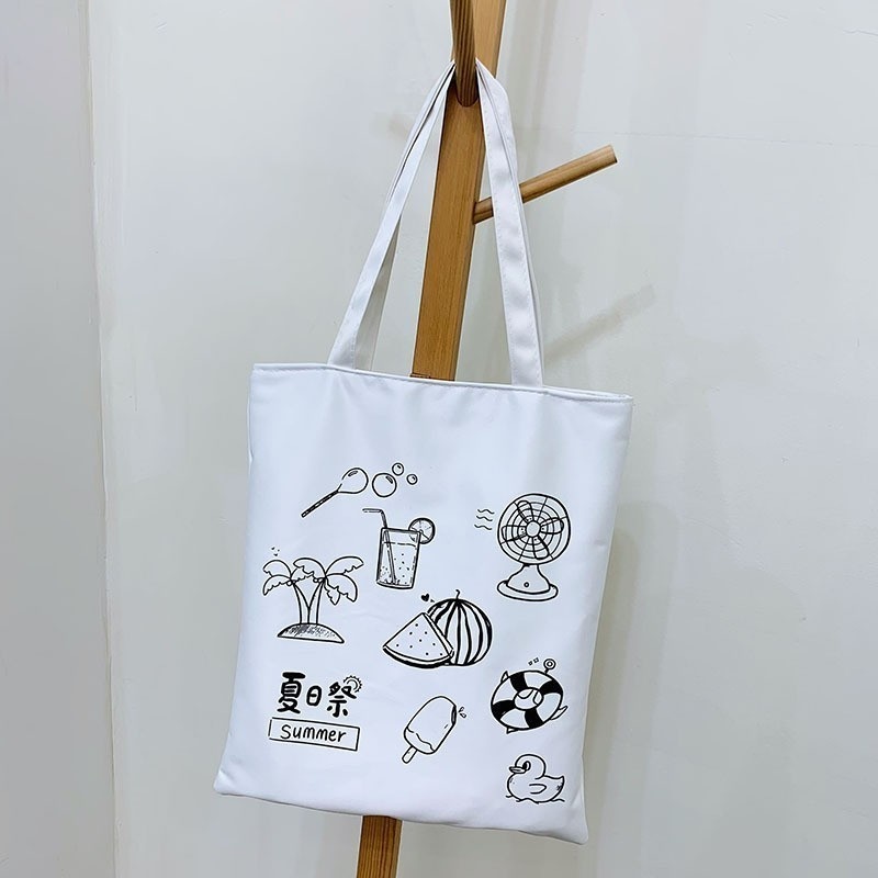 Bolsa de Ombro Grande com Estampas Fofas