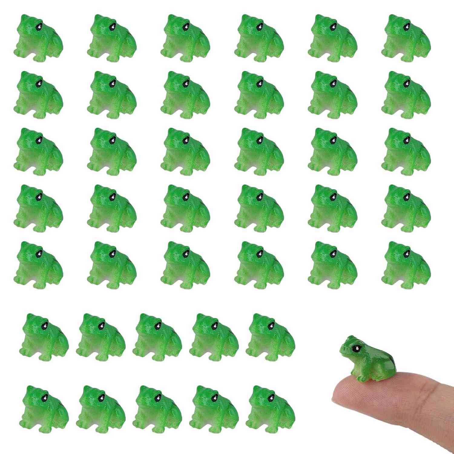 40 Mini Sapos Verdes de Resina | Decore e Artesane com Estatuetas Fofas