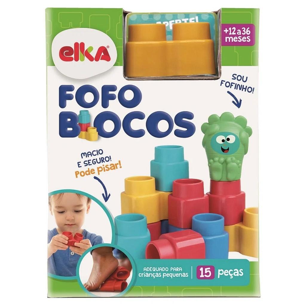 Fofo Blocos Elka: 15 Peças de Diversão Segura!