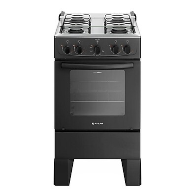 Fogão 4 Bocas Atlas Milão Preto – Potência e Design na Sua Cozinha