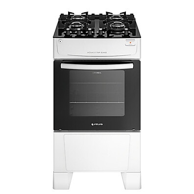 Fogão Atlas 4 Bocas com Vidro Top Glass e Acendimento Automático