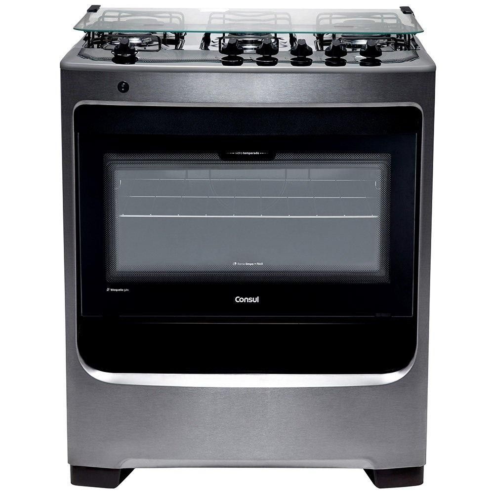Fogão Consul 5 Bocas Inox: Cozinhe Fácil!