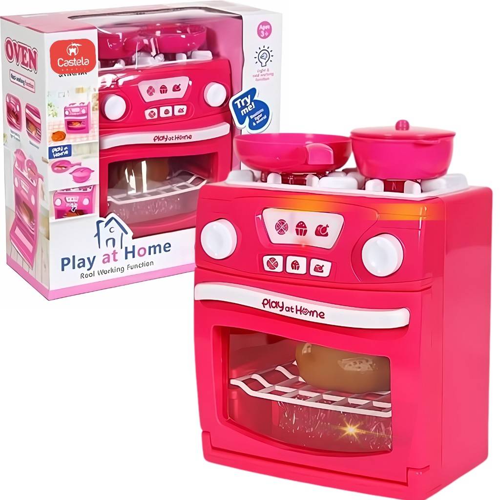 Fogão Infantil com Som, Luz e Fumaça Castela - Brincadeira Realista!