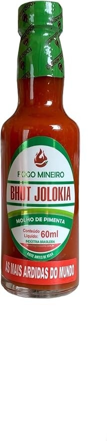 Molho Pimenta Bhutjolokia 60ml - Fogo Mineiro