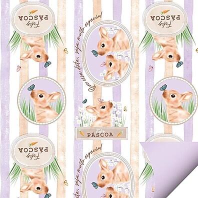 Folha para Ovos de Páscoa Double Face Lilás – Cromus 69x89cm