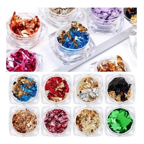Folhas de Ouro Coloridas: Unhas Incríveis!
