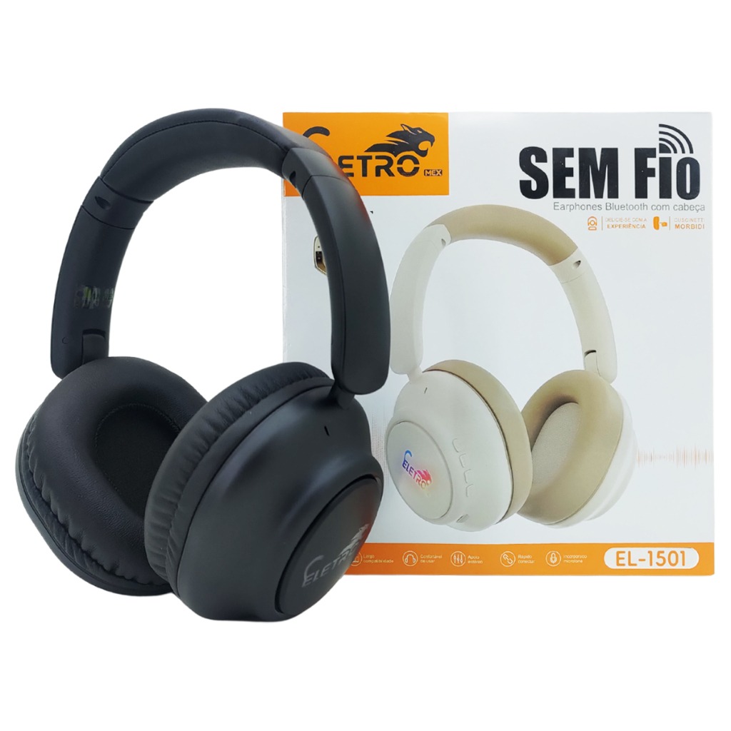 Fone Bluetooth Eletromex: Som Imersivo e Conforto Real