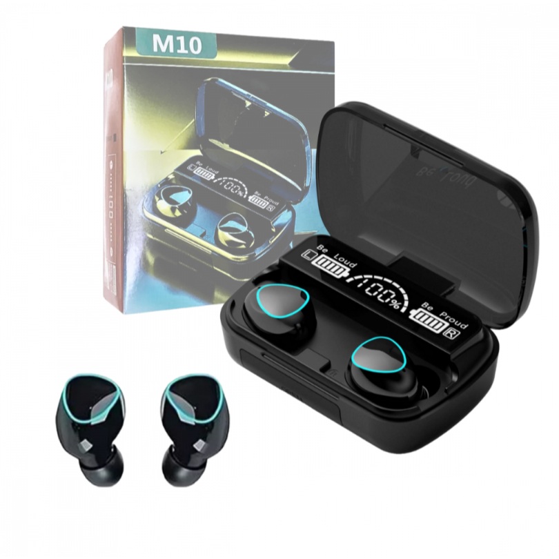 Fone Bluetooth M10 Atomex com Case LED – Som Potente e Conforto Total!