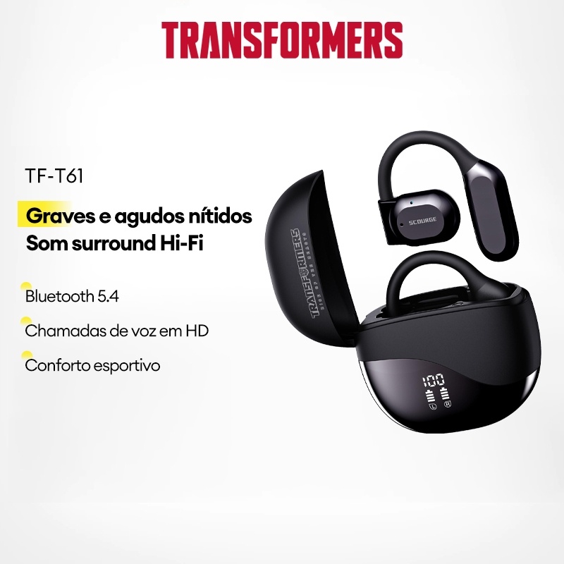 Fone Bluetooth TF-T61: Graves Potentes e 36h de Música!