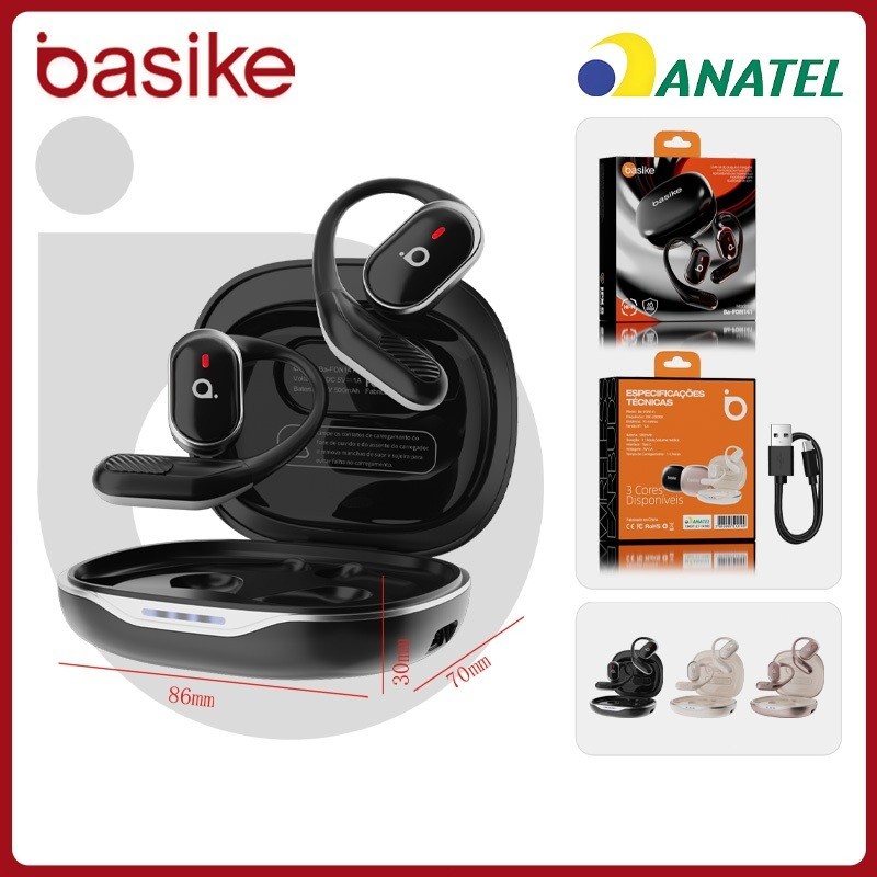 Fone de Ouvido Bluetooth Basike: Som Imersivo e Sem Fios!