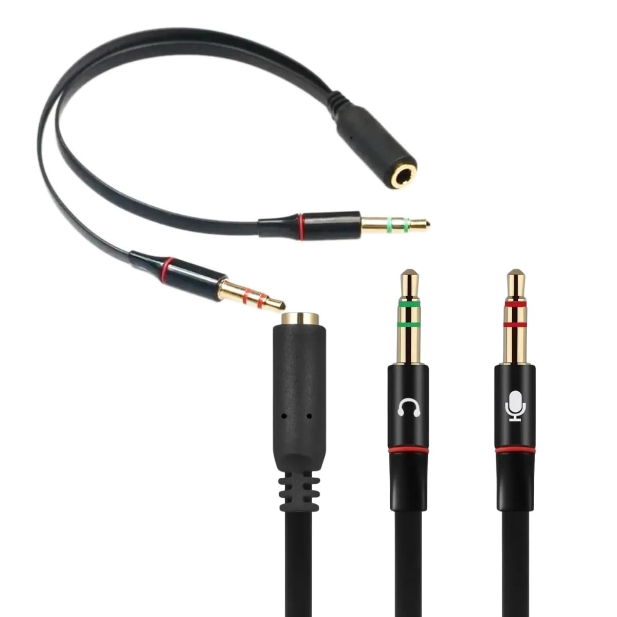 Cabo Adaptador P2 Macho para P3 Fêmea: Conecte Seu Microfone e Fone em Um Só Lugar!
