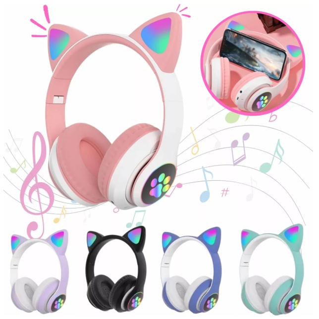 Fone Orelha Gatinho: Magia e Som Sem Fio!