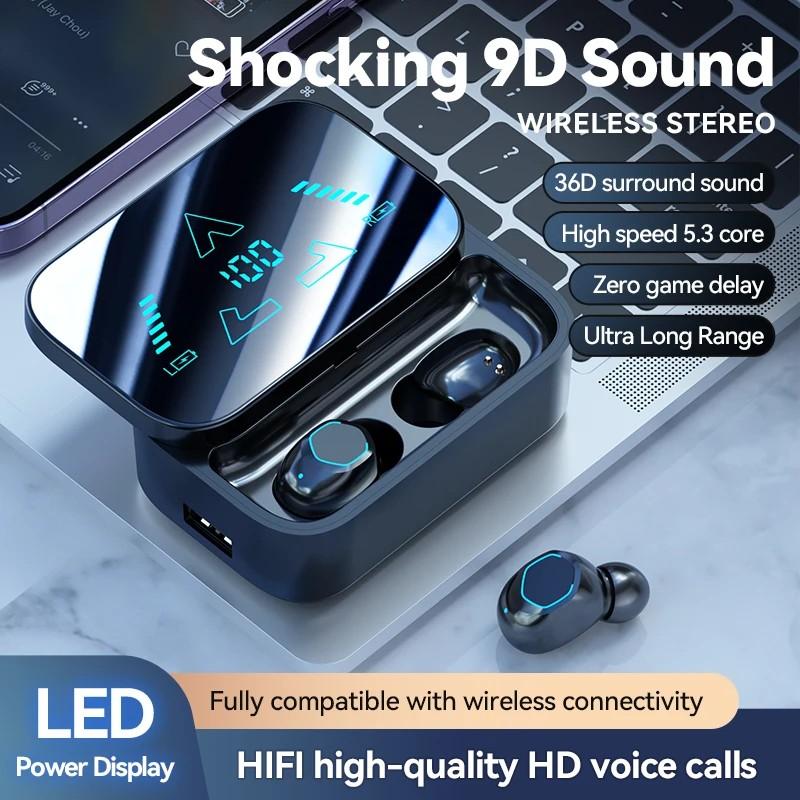 Fones Bluetooth com Display Digital: Bateria Extra Longa!