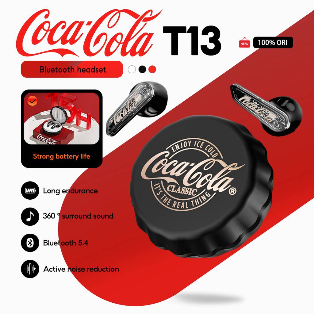 Fones Coca-Cola T13: Som Imersivo e Design Único