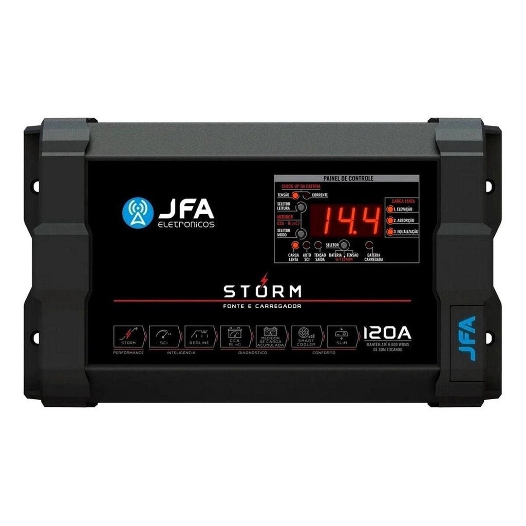 Fonte Automotiva 120A JFA Storm: Potência e Inteligência
