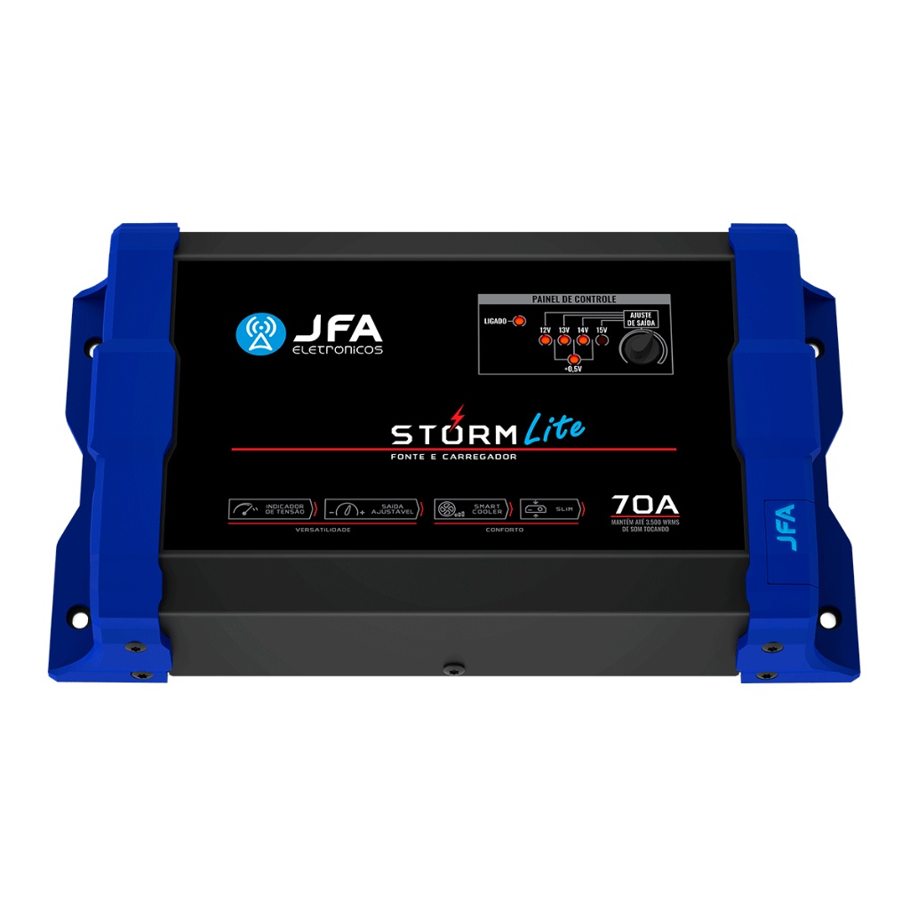 Fonte JFA 70A Storm Lite: Som Potente e Bateria Cuidada!