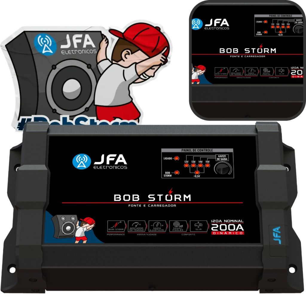Fonte JFA Stórm Bob: Potência e Estabilidade para seu Som!