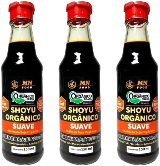 Kit 3X: Shoyu Ogânico Suave MN Food 150ml