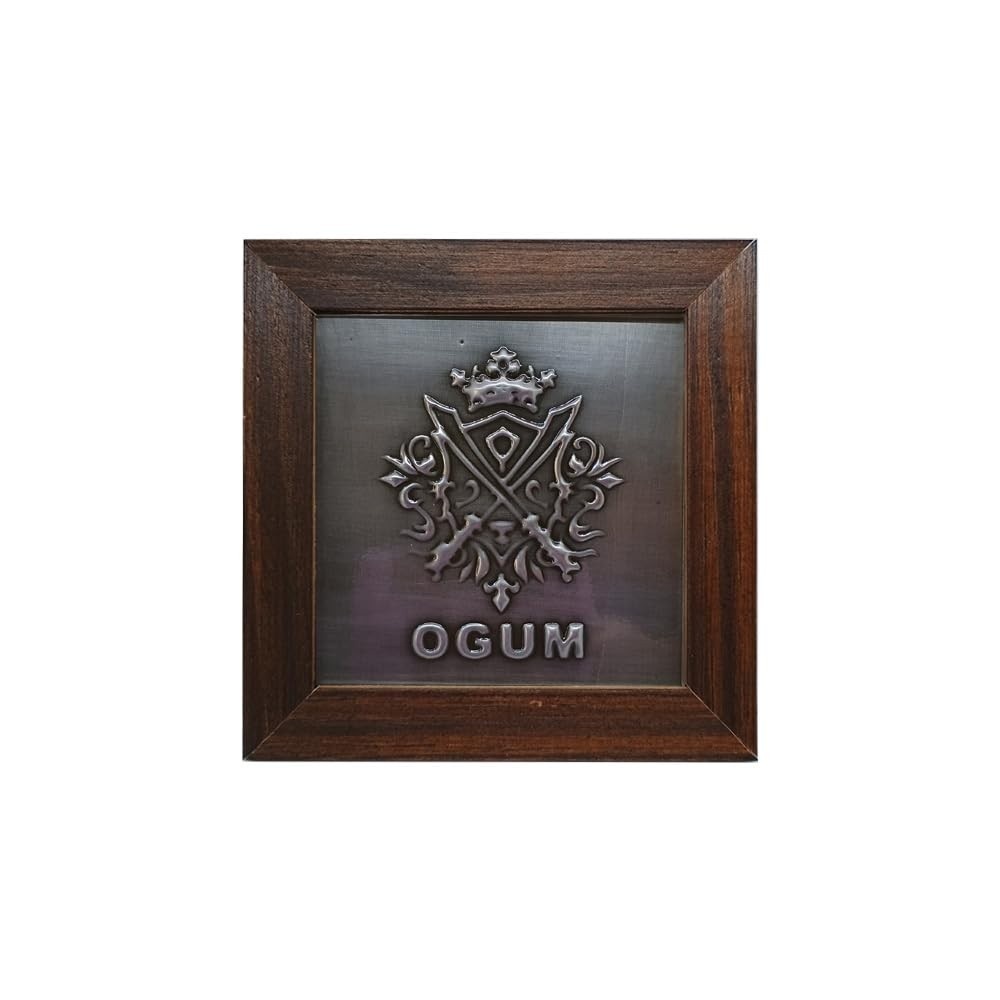 Quadro Decorativo Orixá Ogum - Moldura Escura com Relevo | Simbolo de Força e Coragem