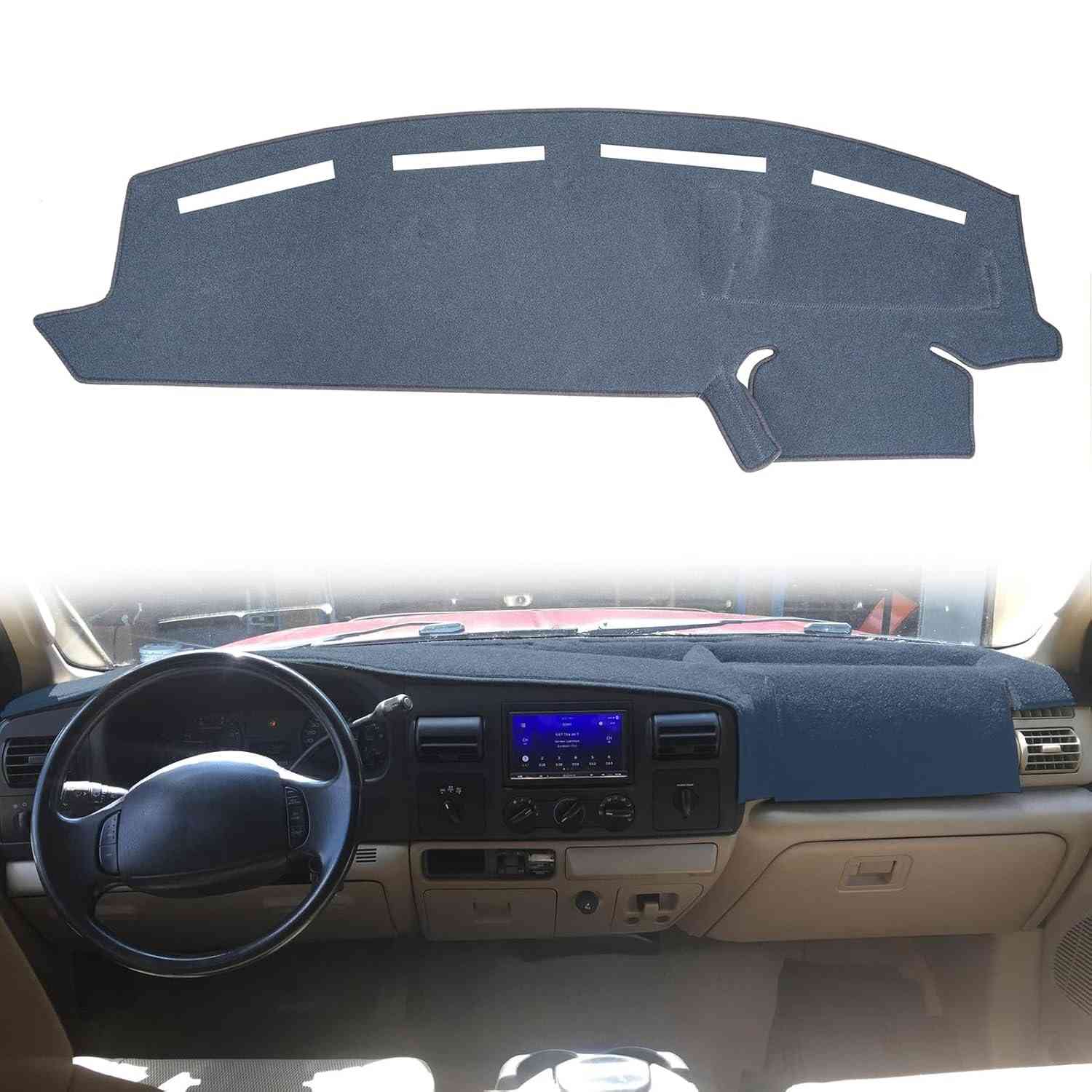 Capa de Painel Personalizada Cinza Escuro para Ford F250/F350/F450/F550 Super Duty 2005-2007