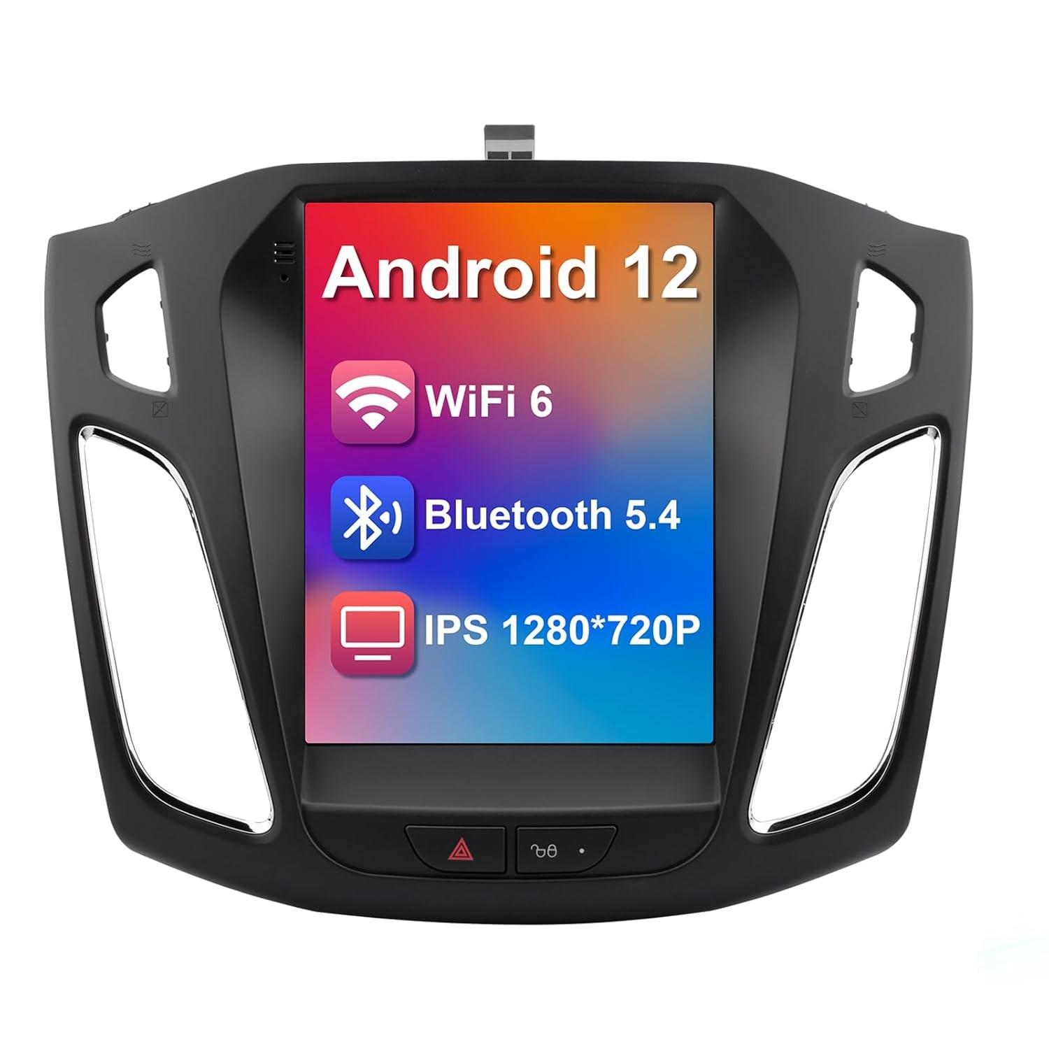 Central Multimídia Android 13 10.4" para Ford Focus 2012-2018: CarPlay, Android Auto e GPS Integrado