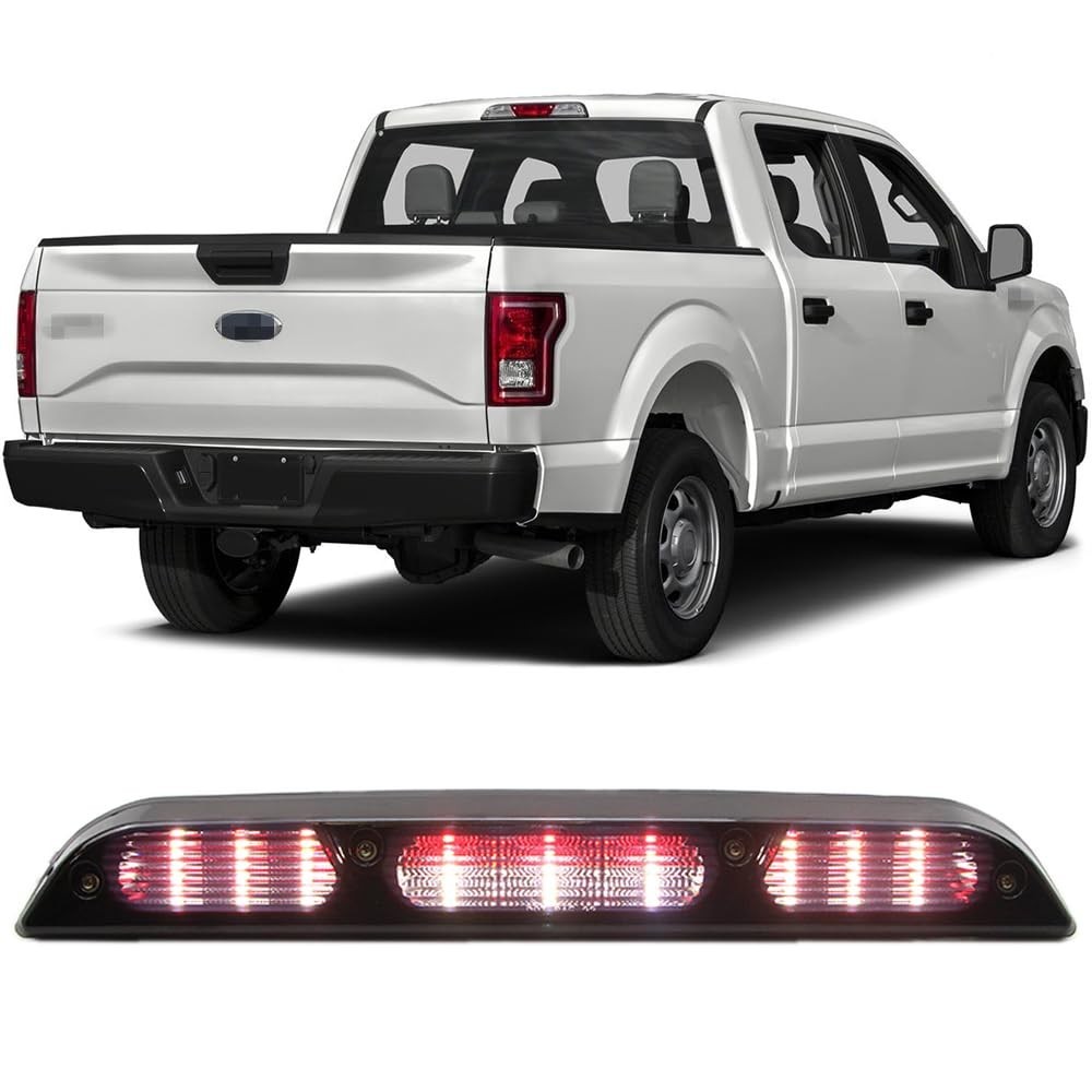 Terceira Luz de Freio LED Dreamseek para Ford F150, F250, F350, F450 Super Duty, Ranger e Maverick - Lente Fumê