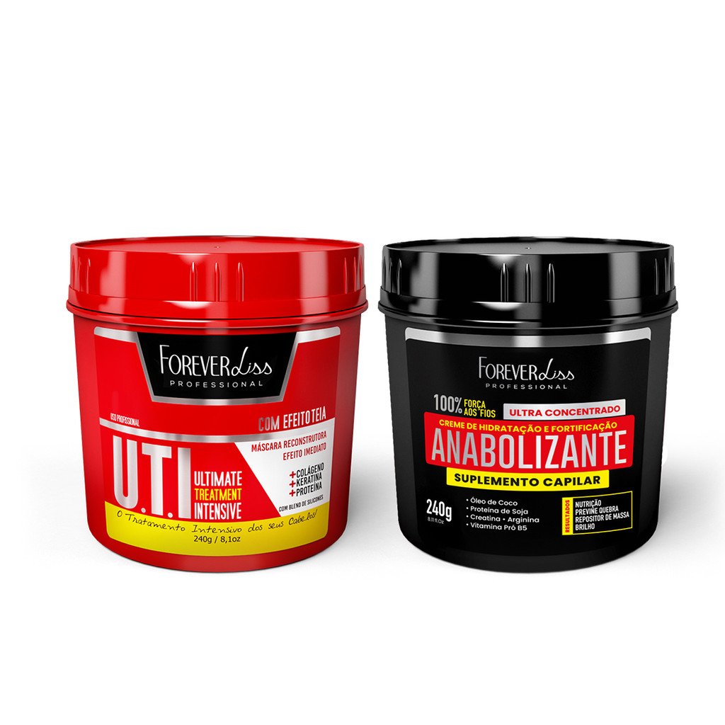 Forever Liss: Kit Máscara UTI + Anabolizante Capilar