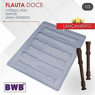 Forma Acetato Flaute Doce BWB - Bombons Perfeitos!