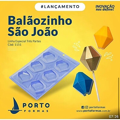 Forma Balão São João: Chocolates Temáticos!
