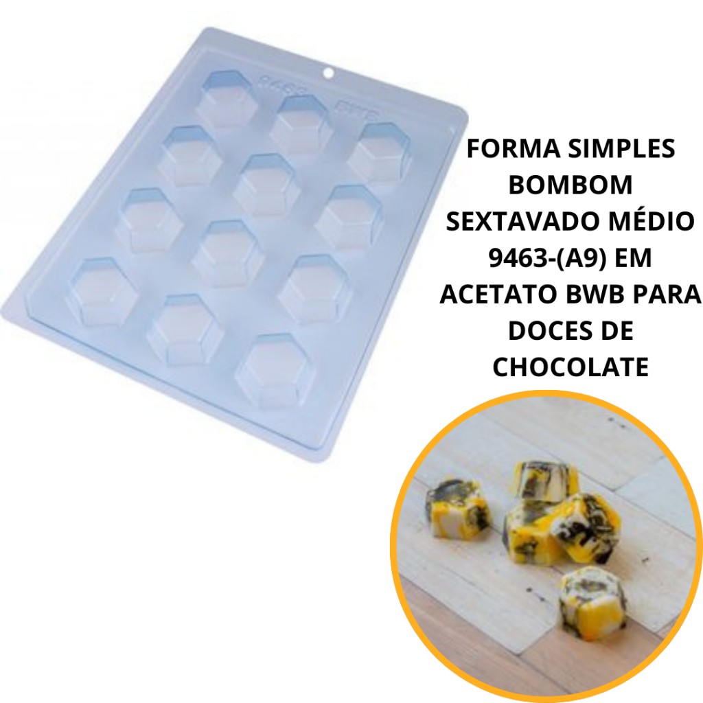 Forma Bombom Sextavado: Crie Doces Irresistíveis!