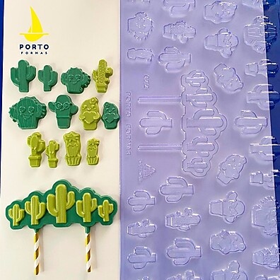 Forma Chocolate Cactos: Crie Delícias Únicas!