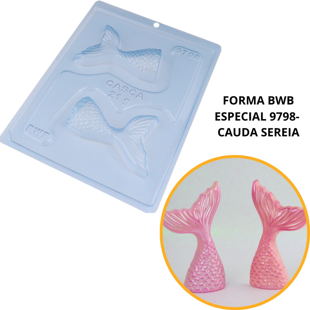 Forma Chocolate Cauda Sereia 60g BWB: Fácil & Perfeita!